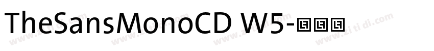 TheSansMonoCD W5字体转换